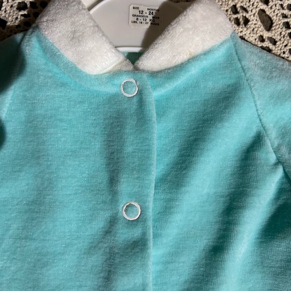 3/$20 Vintage Goldtex baby sleeper onesie romper size large 12 months - Picture 4 of 6